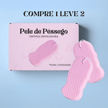 Esponja Esfoliante Pele de Pêssego© - COMPRE 1 LEVE 2