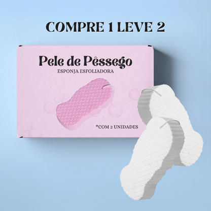 Esponja Esfoliante Pele de Pêssego© - COMPRE 1 LEVE 2